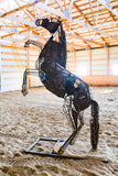 Life-size Welded Steel Rearing Horse Sculpture
